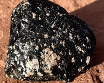 SNOWFLAKE OBSIDIAN Volcanic Rock*UTAH*Heart Shape 10 ounces*3 inches x 2 3/4 x 1 3/4*Stone of Purity