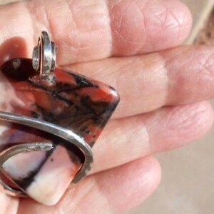 UTAH TIFFANY Stone PENDANT in Sterling Silver 47 mm X 38 X 6 mm 13.4 grams For Mental Sharpness & Intuition image 8