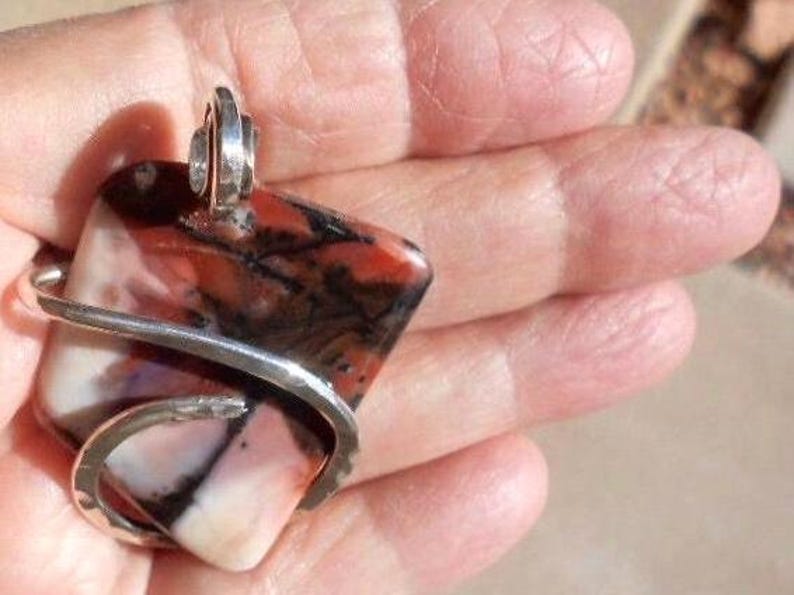 UTAH TIFFANY Stone PENDANT in Sterling Silver 47 mm X 38 X 6 mm 13.4 grams For Mental Sharpness & Intuition image 8