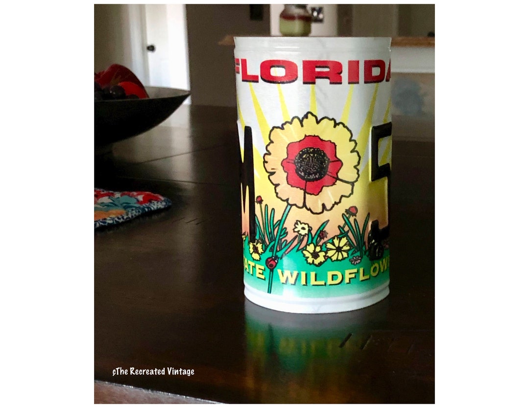 Florida State Wildflower License Plate Can Flower Child Can Etsy