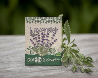 Echter BIO Lavendel - BIO Saatgut | Intensiv duftenden Lavendel selber anbauen | Samen reichen für 50 Pflanzen