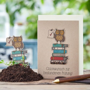 Glückwunschkarte I Grußkarte "Glückwunsch zur bestandenen Prüfung" I Karte zum bestandenen Abitur, Schule, Studium