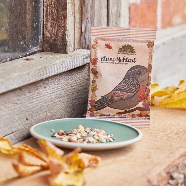 Kleine Mahlzeit | Vogelfutter | Schöne Geschenke für Herbst und Winter I Für kleine und große Tierfreunde