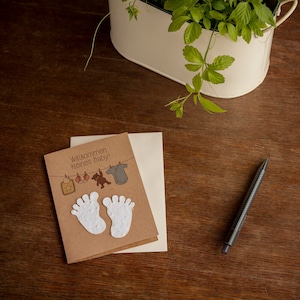 Carte de naissance "Bienvenue petit bébé !" | carte de voeux en papier ensemencé