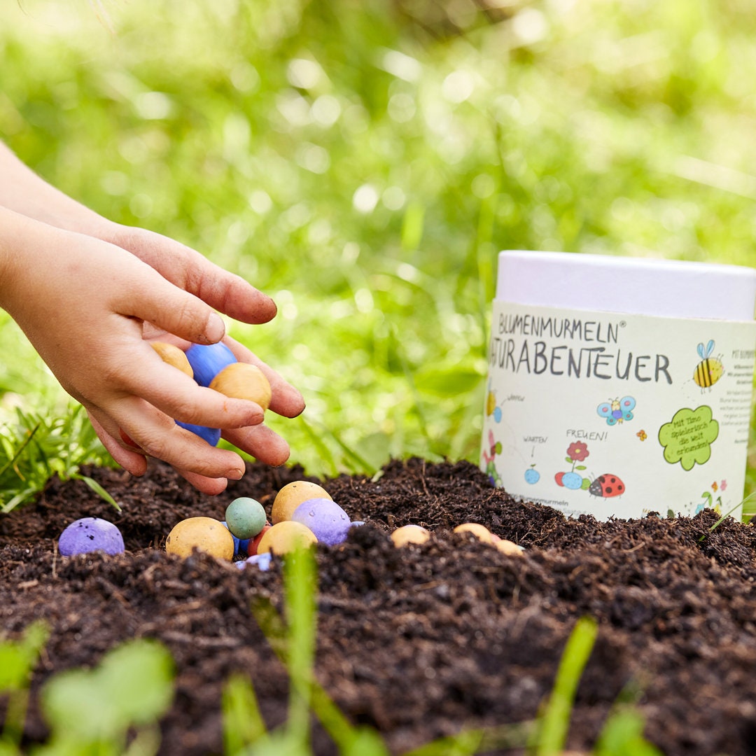 100 Bombes à Graines Fleurs Colorées – Mon Aventure Naturelle – Fait Main – Cadeau écolo Enfants Anniversaire
