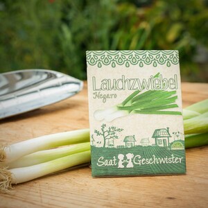 Mini Garden Spring Onion Complete growing kit for fresh bunching onions Sieved soil, organic seeds and detailed German instructions image 5