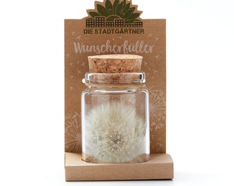Pusteblume Im Glas - Wunscherfüller Geschenk Für Frauen Mit Engel