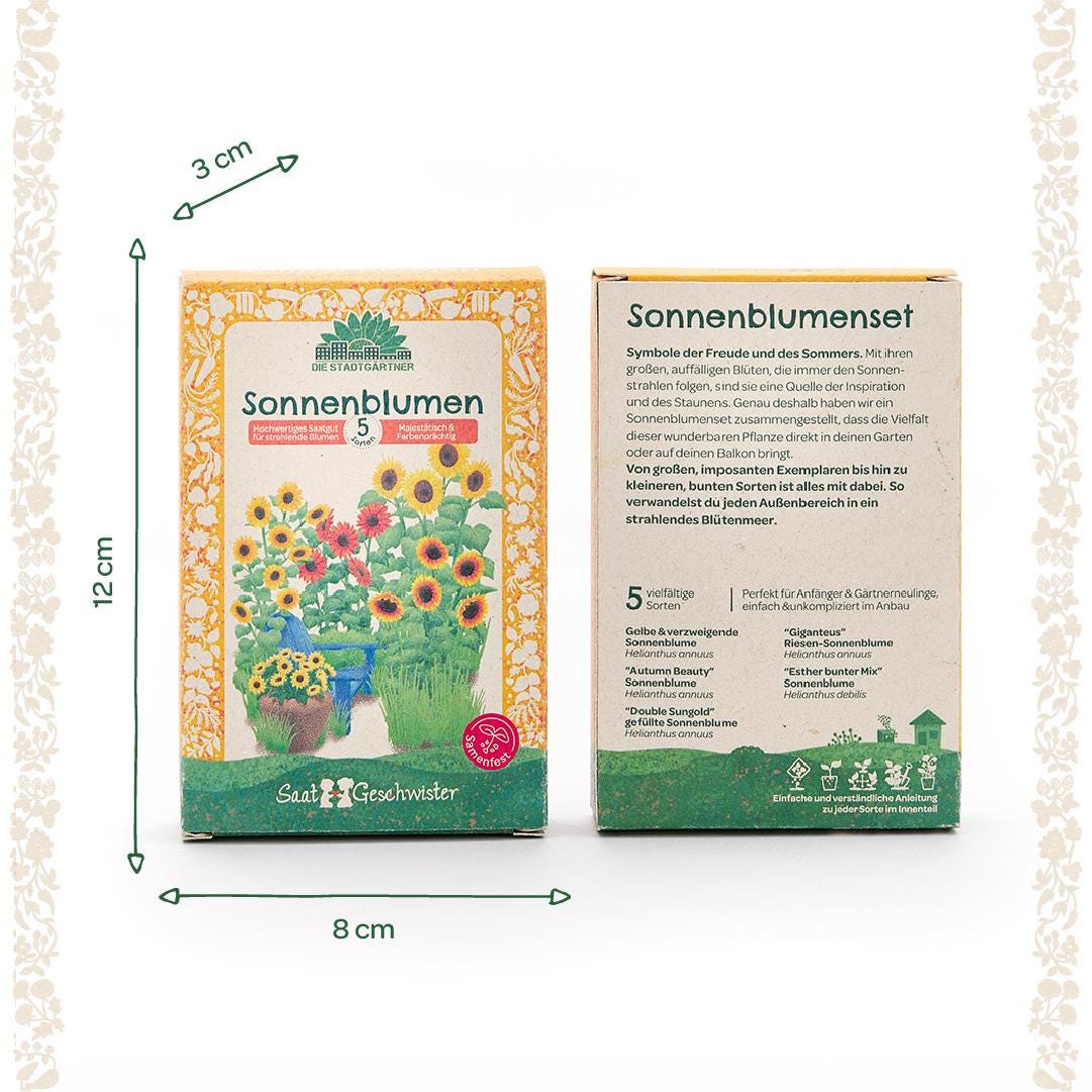 Saatgut-Set Sonnenblumen - Geschenk fr den Garten - Geschenkidee fr den  Frhling - Etsy Schweiz