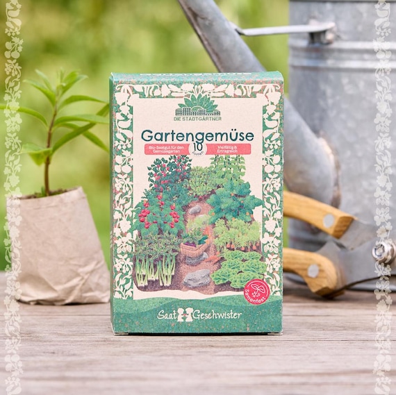 Saatgut-Set Gartengemüse (BIO) - Geschenk für den Garten - Geschenkidee für den Frühling