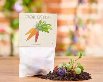 10x5 flower marbles in a bag "carrots" I Easter gifts for children I Little something for children at Easter