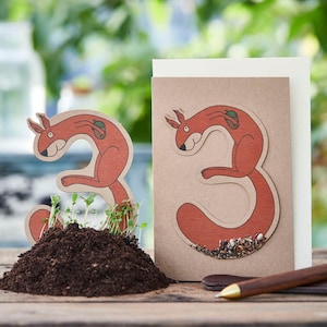 Grußkarte 3. Geburtstag