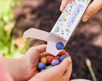 Canicas de flores de colores | Bombas de semillas para niños | Regalos para cumpleaños infantiles