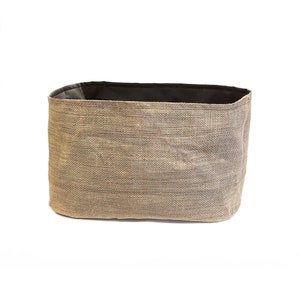 Juteinsatz für Holzkiste