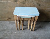 Dollhouse miniature set of nesting tables in 1 12 or 1 quot scale