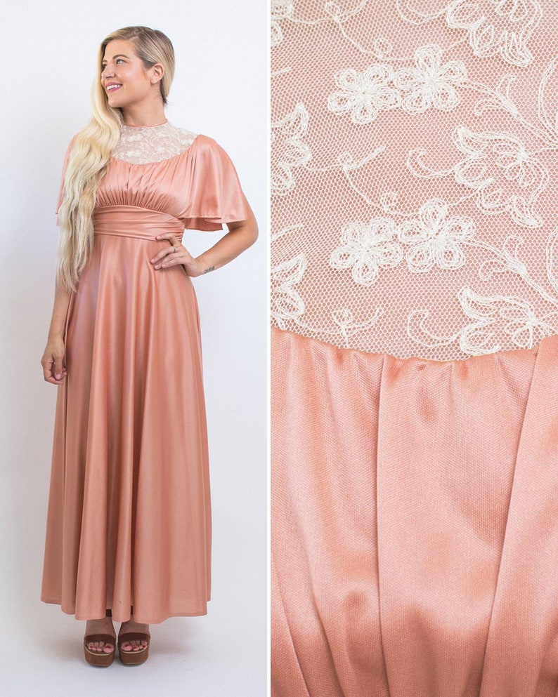 blush pink silk dress