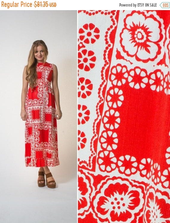 On sale Malia Honolulu dress vintage SIXTIES red a