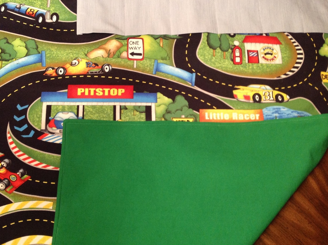 LARGE Children's Fabric Racetrack Playmat with Parking Etsy
