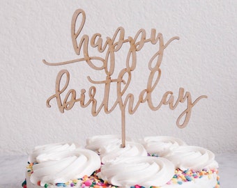 Happy Birthday Cake Topper, Birthday Cake Topper, Custom Cake Topper, DIY Cake Topper