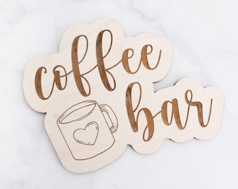 Coffee Bar Sign, Coffee Bar Wall Sign, Coffee Bar Wall Hanging, Kitchen Decor