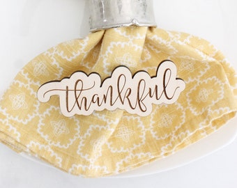 Thanksgiving Place Card, Thankful Place Card, Table Setting Decor, Thanksgiving Decor, Table Setting Placement