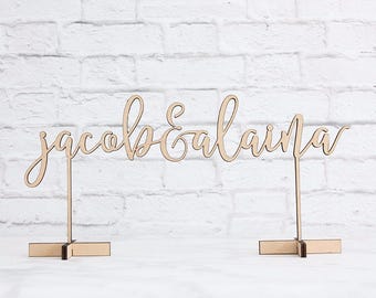 Personalized Wedding Sign, Couples Name Sign, Wood Wedding Sign, Custom Wood Wedding Sign, Laser Cut Wedding Sign, Sweetheart Table Sign