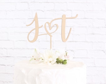 Initials Cake Topper, Wedding Cake Topper, Cake Topper for Wedding, Personalized Cake Topper, Custom Cake Topper