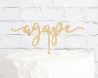 Agape Cake Topper, Wedding Cake Topper, Anniversary Cake Topper, Agape Wedding Cake Topper, Custom Cake Topper, DIY Cake Topper