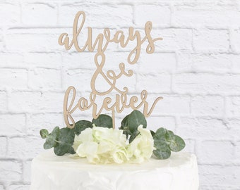 Always and Forever Wedding Cake Topper, Wedding Cake Topper, Always Forever Cake Topper, Rustic Cake Topper, Cake Topper, DIY Cake Topper