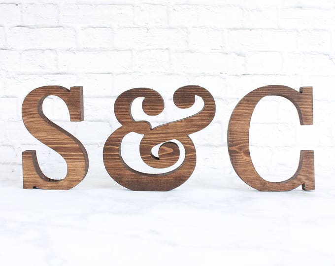 Wedding Letters Wood Letters Wood Initials Freestanding Etsy