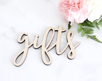 Gifts Sign, Wood Gifts Sign, Wood Wedding Sign, Custom Wedding Signage, Wood Wedding Signage, Laser Cut Sign