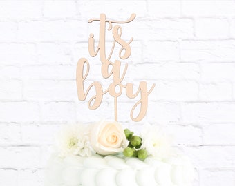 It's a Boy Cake Topper, Baby Shower Cake Topper, Gender Reveal Cake Topper, Babe Shower, Boy or Girl, Cake Topper