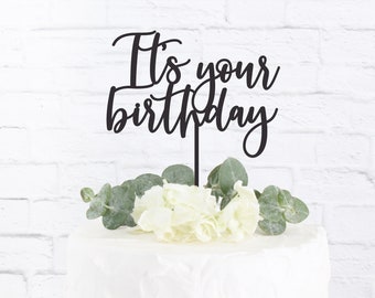 Birthday Cake Topper, Happy Birthday Cake Topper