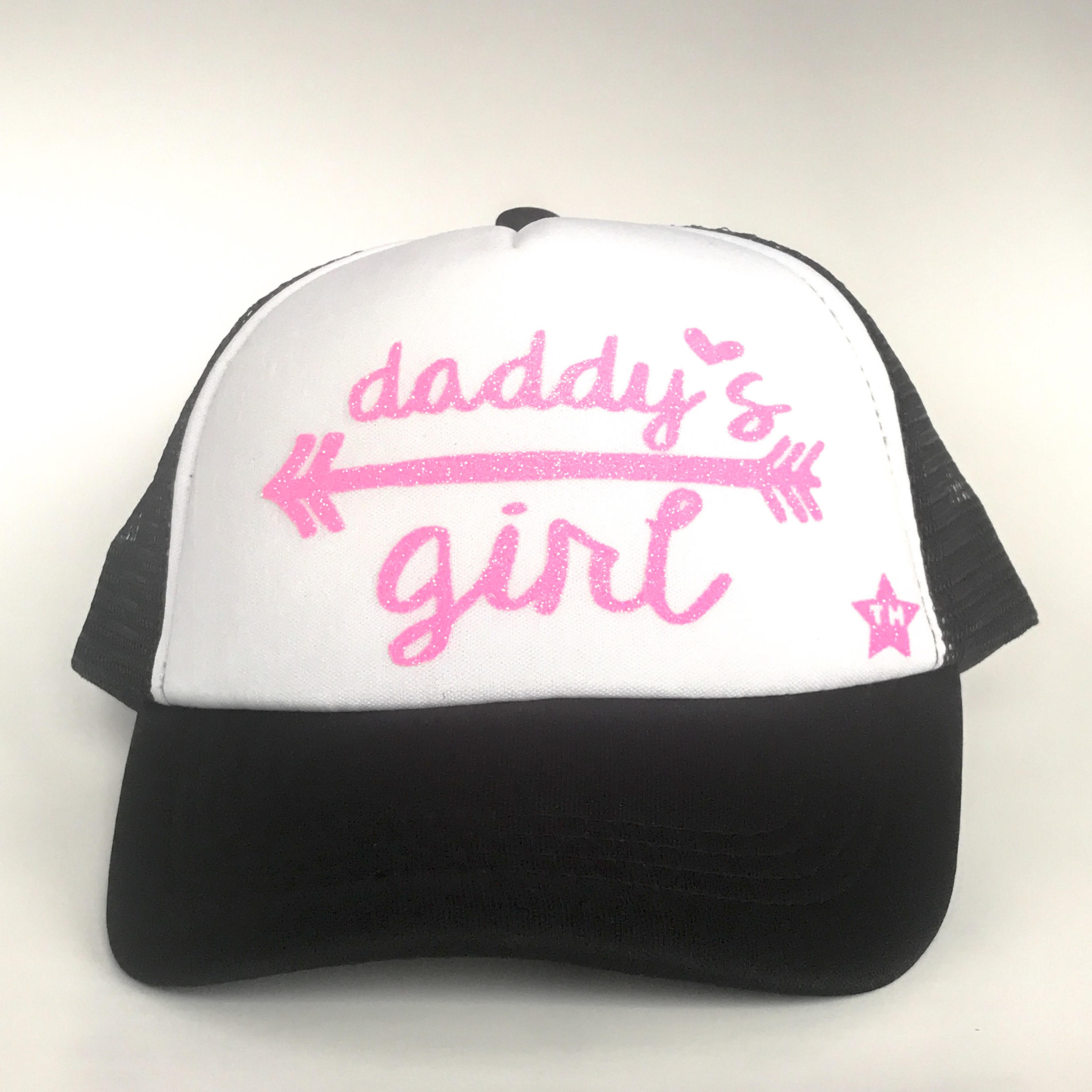 Daddys Girl toddler hat black and white hats trucker Etsy