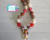 Moana Hawaiian Princess Chunky Bubblegum Necklace