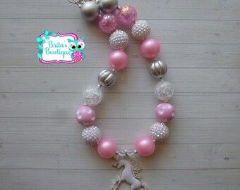 Lightening McQueen from Cars Bubble Gum Bead Necklace