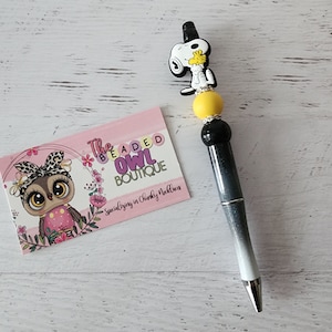 Snoopy and Woodstock Beaded Pen
