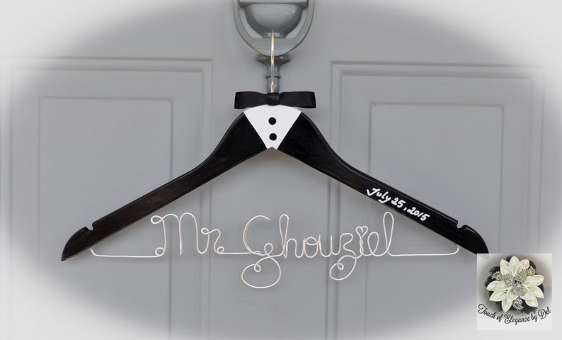GROOM CUSTOM NAME Coat Hanger Custom Name Wedding Hanger Father of the Bride Father of the Groom Bestman Groomsman Ring Bearer