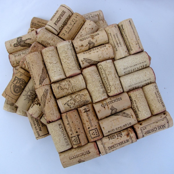 trivet made from recycled corks