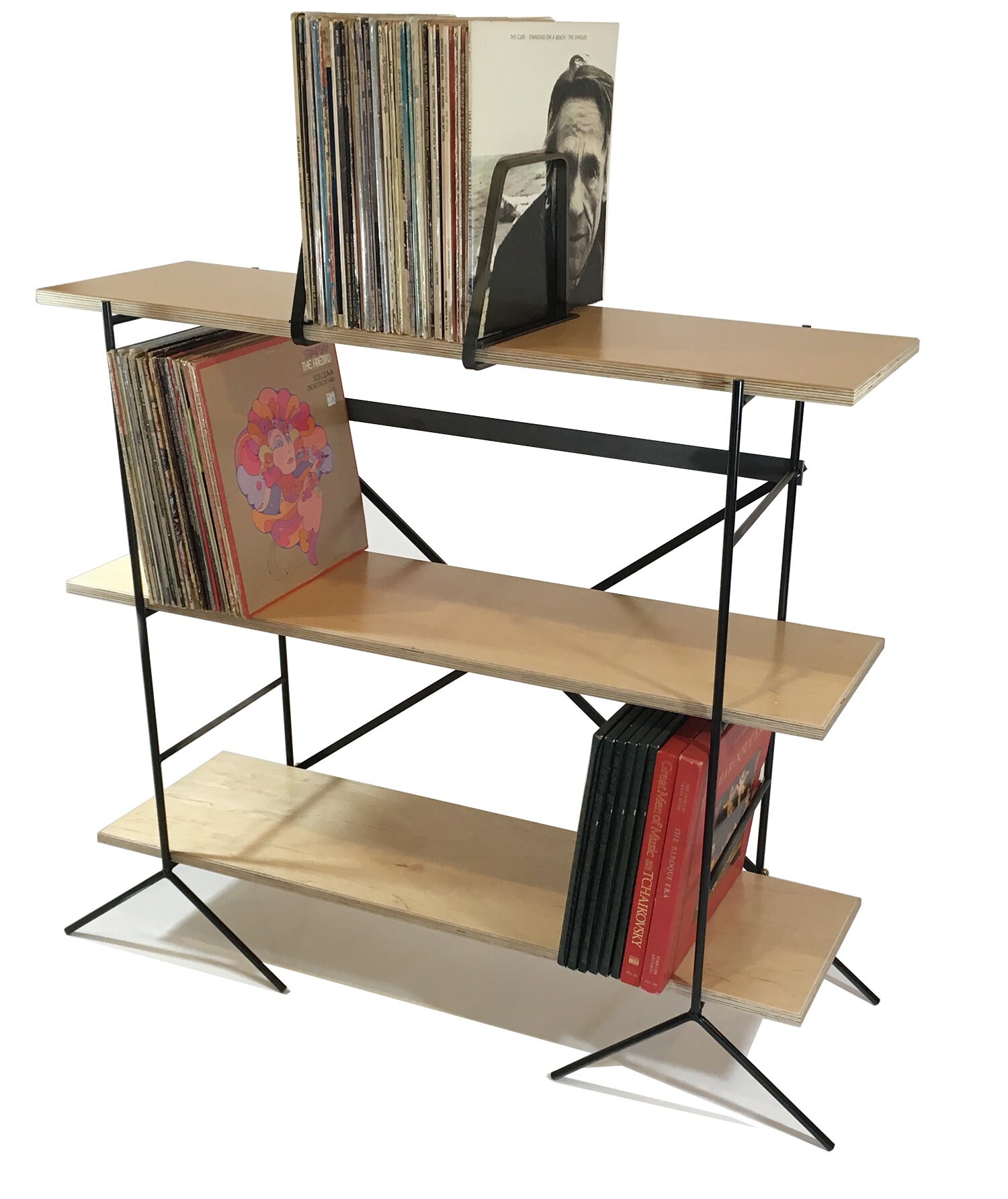 Vinyl Record Storage Shelf / Media Console / Bookcase for Etsy