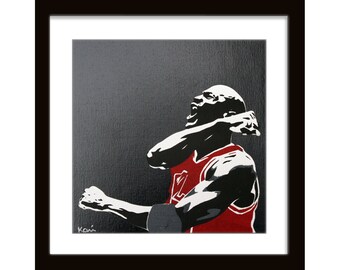 12 x 12 Michael Jordan Celebration Screenprint on Canvas