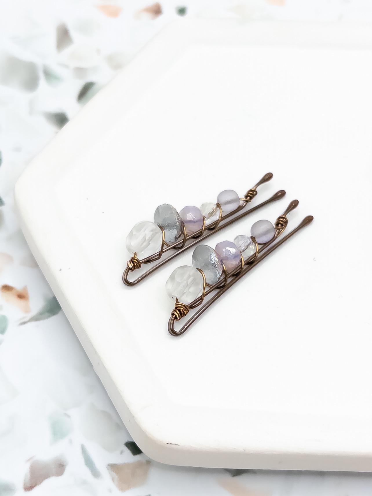 Mini Bobby pins - Beaded Barrette for Fine hair  - Teenage girl gifts