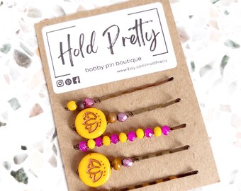Beaded bobby pins - Cute hair pins for women - Stocking fillers for Teenage girls gift - Ballet gifts