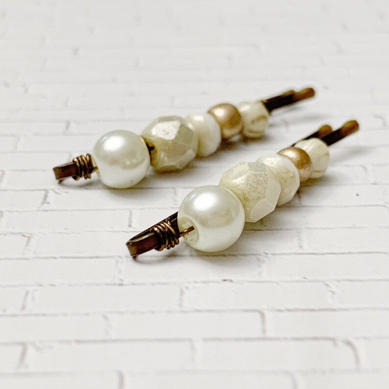 Mini Pearl Hair Pins Small Bobbies For Fine Hair Flower Etsy