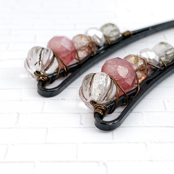 Jeweled Hair Pins Large Bobby Pin For Thick Hair Sparkly Etsy