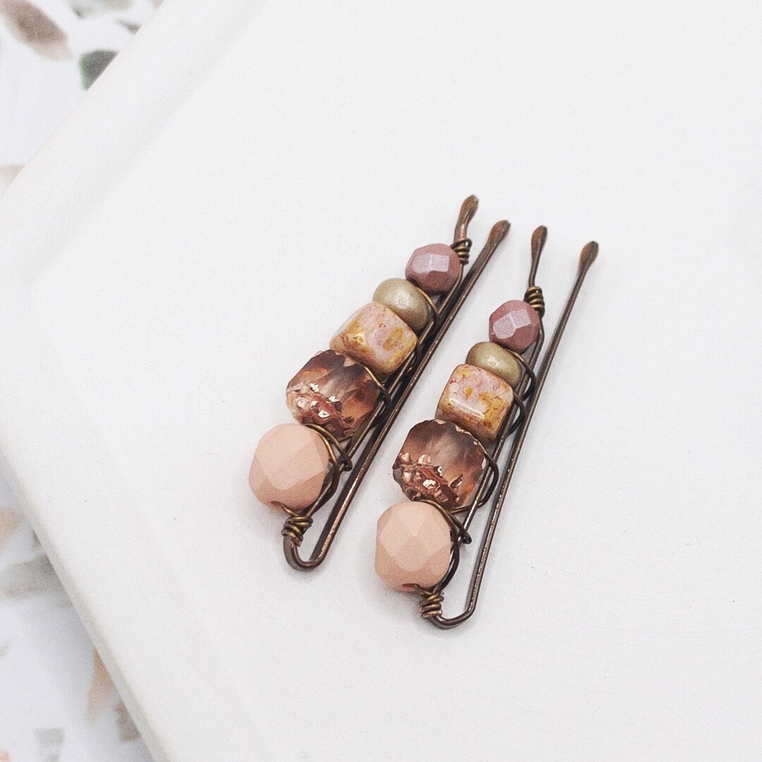 Mini Bobby Pins for Short Hair Fancy Hair Pins Small Etsy
