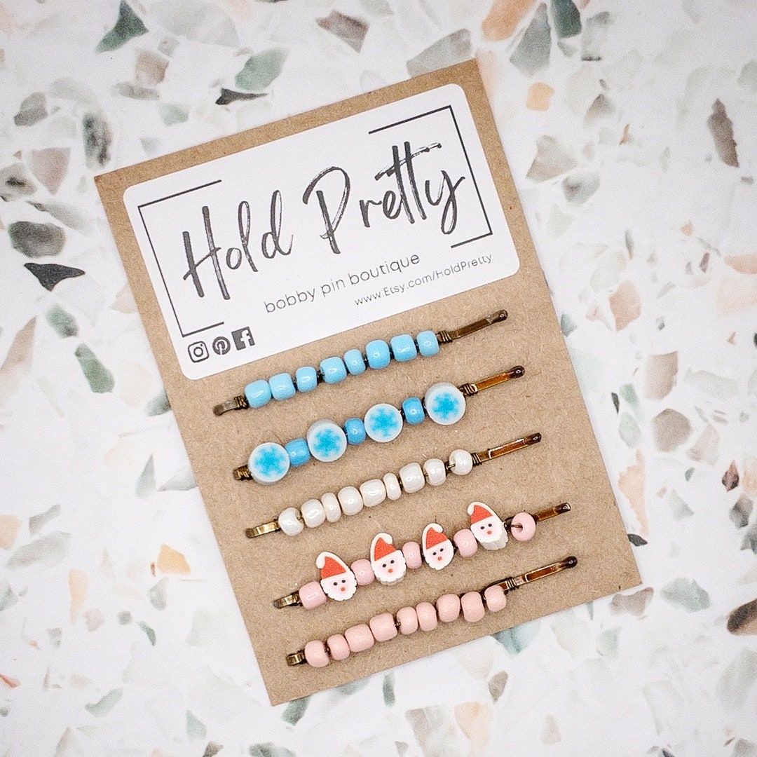 Decorated Bobby Pins Christmas Hair Clips Small Xmas Gifts for Girls