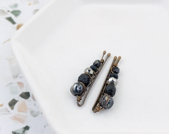 Mini Bobby pins - Small Presents for Teenage girls - Hair stylist Gift - Beaded Barrette for Fine Hair