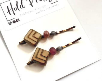Decorative Bobby pins - Stocking Stuffers for Adults -  Secret Santa gift for women - Small xmas gifts - Cute Hair pins