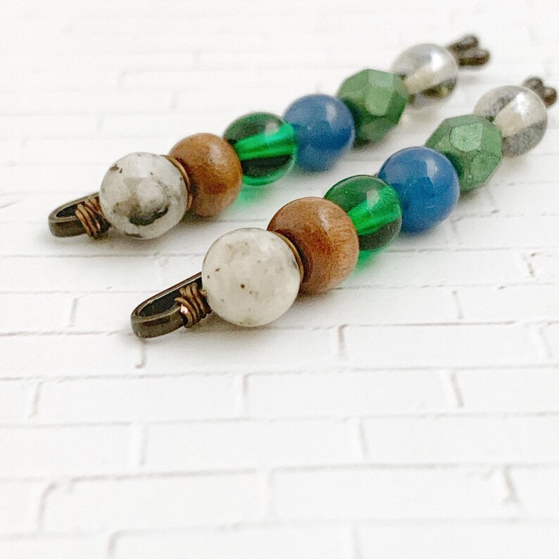 Colorful Bobby Pins Beaded Barrettes For Thick Hair Womens Etsy