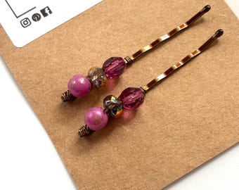 Small Beaded Hair pins - Stocking fillers presents for women
